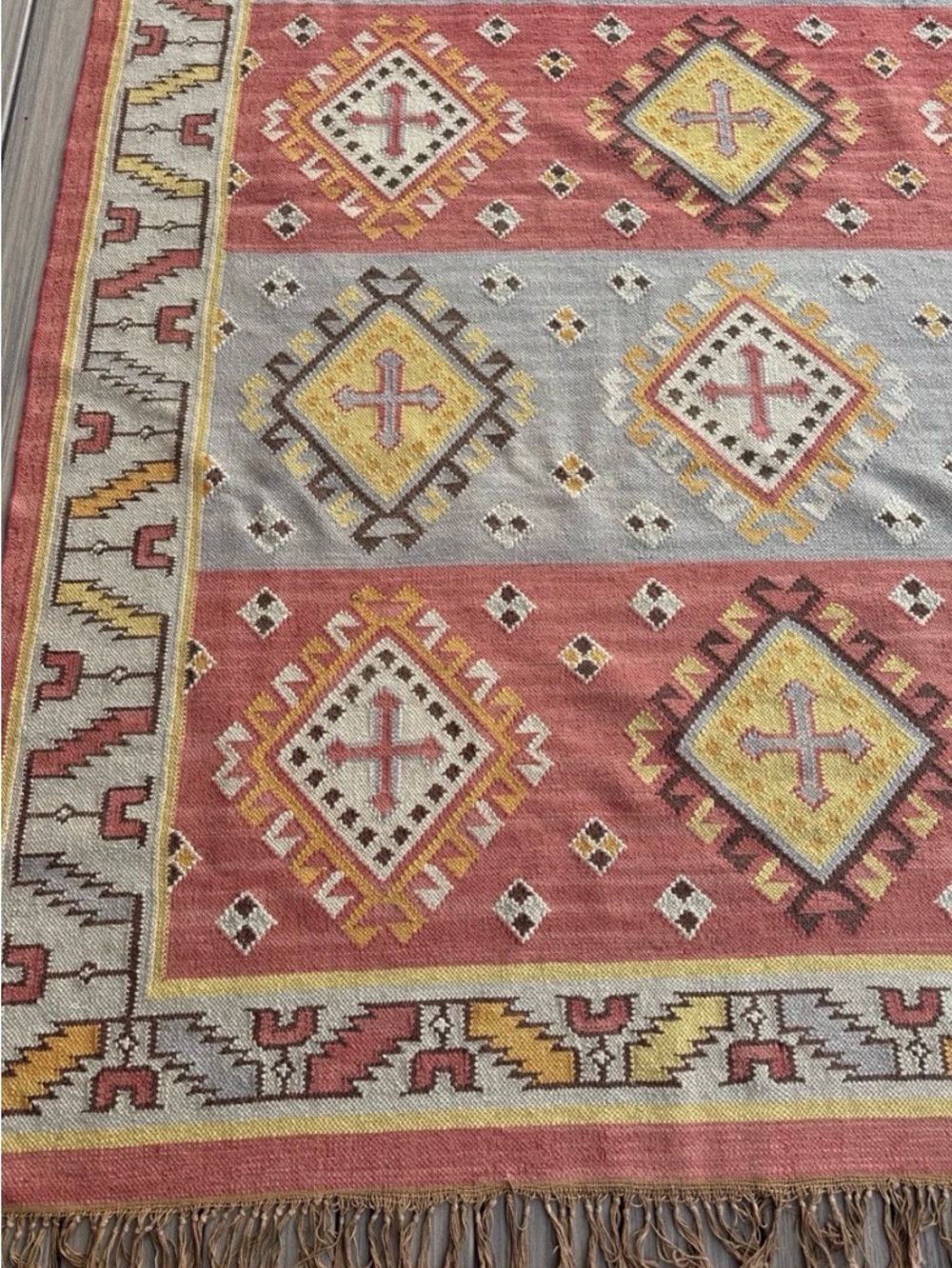 Sundance one of a kind handmade kilim cotton/wool rug. New with tags. - Picture 5 of 8